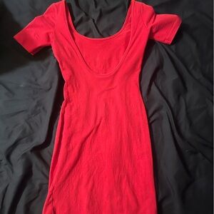 American Apparel red t-shirt tank short dress mini dress